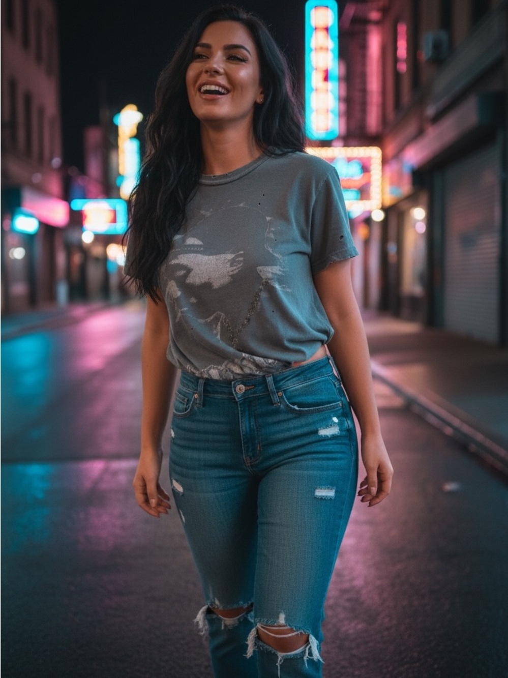 Madeworn Tupac Washed Gray Graphic Tee with Faded Distress